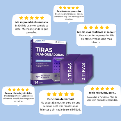 Nuvora™ Tiras Blanquedoras Dentales